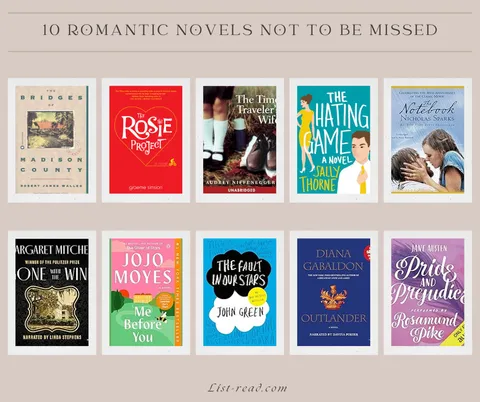 Suggested 10 romantic novels not to be missed